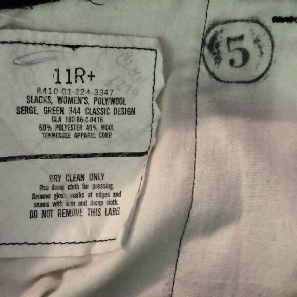 Womens Army Uniform Green Blazer 14 Slacks 11 Suit Vintage US Military Costume - Picture 6 of 16